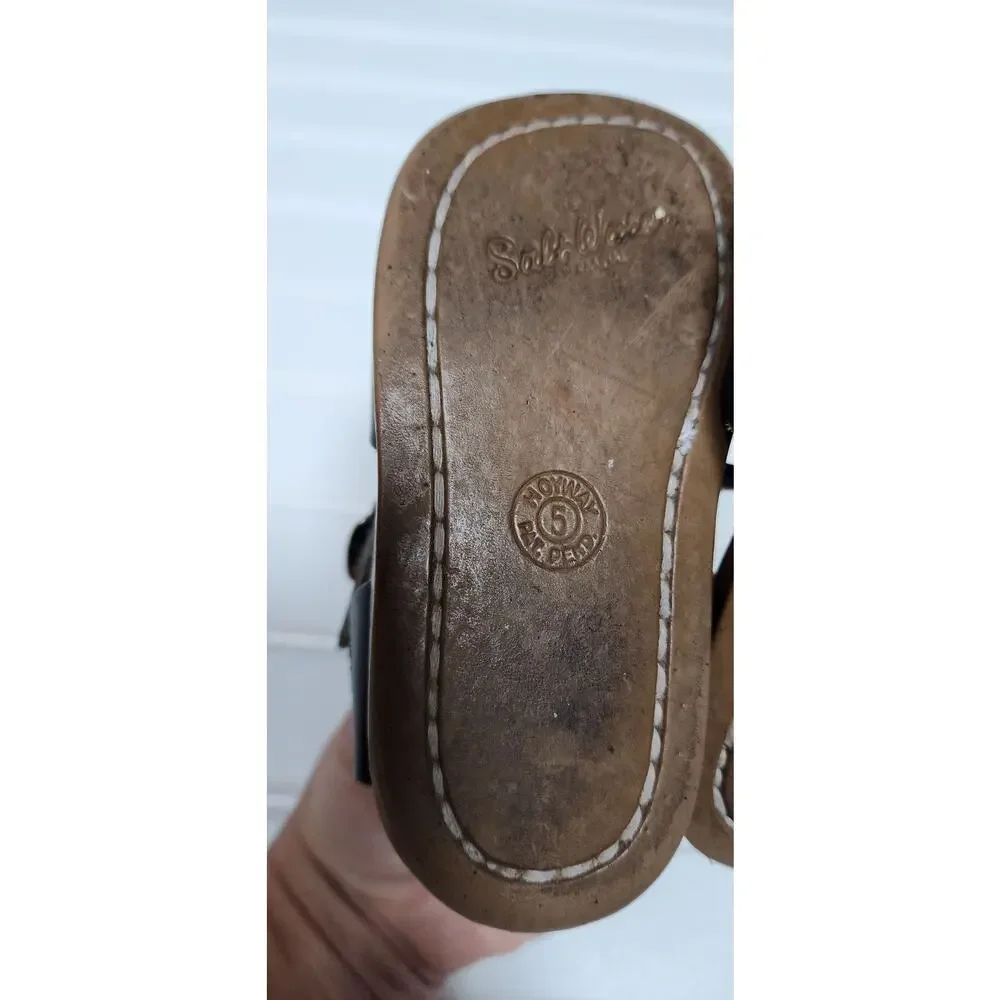 Salt Water Sun-San Surfer Navy Sandals Size 5 Infant/Toddler